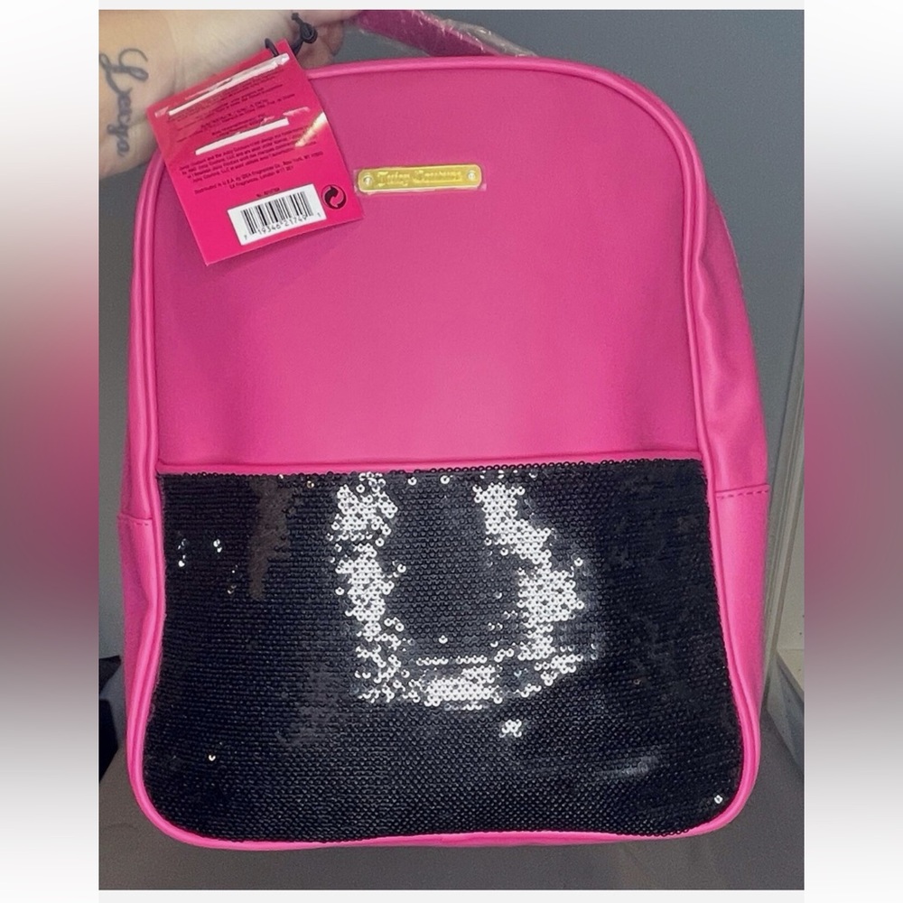 Pink and Black Sequin Women's Backpack by Juicy Couture, new.